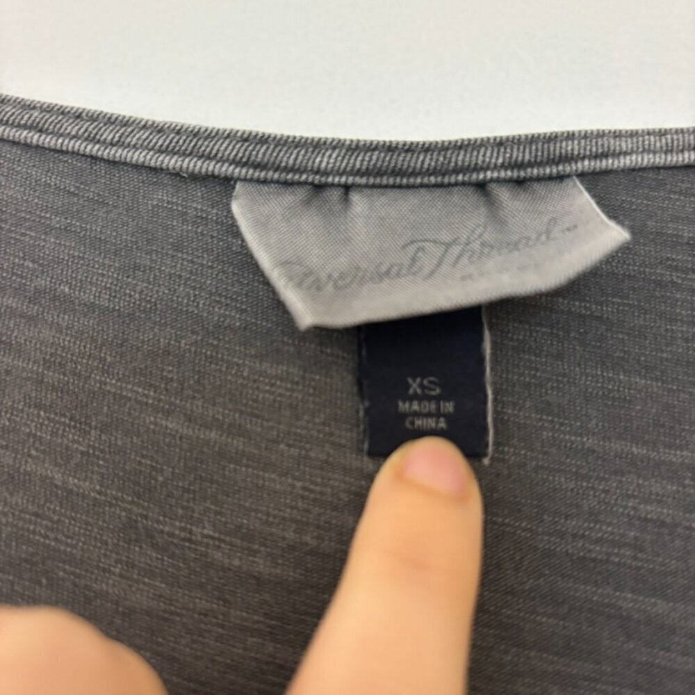 Target Universal Thread Gray Acid Washed Tank Top with Button Front - Picture 4 of 6